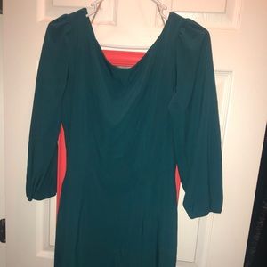 Knee-length Emerald Green Dress